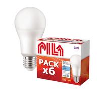 PILA Pack de 6 ampoules LED E27 13 W (= 100 W), lumière blanche neutre (4000 K), flux élevé, 1521 lumens, non dimmable, CRI80, durée de vie de 15 000 h