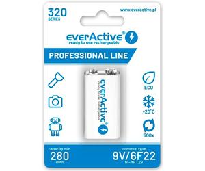 PILA RECARGABLE EVERACTIVE NI-MH 6F22 9V 320 MAH Professional Line