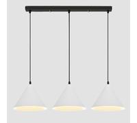 Pilanp Lampes suspendues d'intérieur Modernes avec Abat-Jour en métal Lampe Suspendue Lustres linéaires de Salle à Manger Plafonnier à 3 lumières Hauteur réglable pour îlot de Cuisine