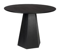PILAR - Table ronde finition frêne noir D100 Noir