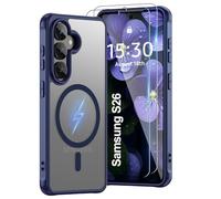 Pilaru Coque magnétique pour S26 [compatible avec MagSafe] 2 films protecteurs d'écran | Anti-jaunissement et traces de doigts, résistante aux chocs, douce pour la peau, translucide et mate pour