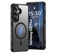 Pilaru Coque magnétique pour Samsung S26 Plus [compatible avec MagSafe] 2 films protecteurs d'écran | Anti-jaunissement et traces de doigts, résistante aux chocs, douce pour la peau, translucide, mate