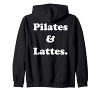 Pilates And Lattes Fitness Motivation Funny Saying Sweat à Capuche