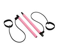 Pilates Bar Kit - Full Body Workout Bar Set | Steel Tube EVA Foam Resistance System - Home Fitness Training Bars for Arms Abs Legs Glutes Stretching Exercise Use