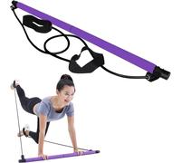 Pilates Bar Kit With Resistance Band,Portable Resistance Bands,Pilates Bar For Home And Gym,Bodybuilding,Yoga,Pilates Stick With Foot Strap