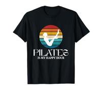 Pilates Bateau Pose Funny Pilates is My Happy Hour Vintage T-Shirt