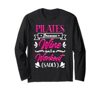 Pilates Because Wine Isn't a Workout Funny Fitness Saying Manche Longue
