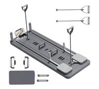 Pilates Board - Pilates Reformer Machine | Board d'exercice | Traineur d'entraînement intégral Pliable Polyvalent avec des Bandes Core | Equipment for Core Strength Home Gym
