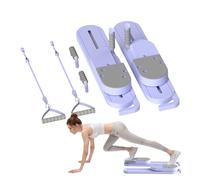 Pilates Board, Split Type Pilates Reformer Set, Multi-Function Abdominal Machine for Core Strength Training, Legs Arms Balance Workout, Indoor Yoga Post Work Out, 85x14.7x8.5cm