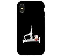 Pilates Chat Mangeant Ramen Nouilles Reformer Pilates Coque pour iPhone X/XS