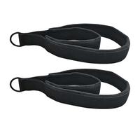 Pilates Double Straps - 2 Pieces Hands Feet Fitness Equipment Straps, Cotton Construction, Reinforced Seam Edges | Double Handle Bands For Pilates Reformer Yoga Strength Exerci