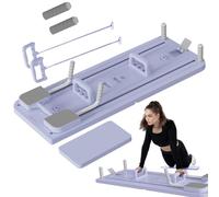 Pilates Exercise Board - Foldable Multifunctional Core Workout , Adjustable AB Training Board | Total Body Home Gym Equipment Stability Conditioning for Full-Body Fitness