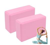 Pilates Foam Blocks, Yoga Balance Blocks Set, EVA Anti Slip 2pcs Split Design 23cm Stretch Support Block for Hot Yoga Gym Meditation Training, Fitness Prop for Beginners Advanced Stability Use