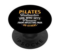 Pilates Instructor One Who Gets Pleasure - Amoureux de Pilates PopSockets PopGrip Adhésif