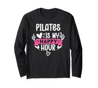 Pilates is My Happy Hour Hot Girls Do Pilates Instructor Era Manche Longue