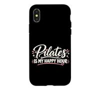 Pilates is My Happy Hour Reformer Pilates Humour Coque pour iPhone X/XS