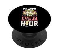 Pilates is My Happy Hour Style Tropical PopSockets PopGrip Adhésif