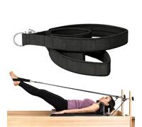 Pilates Power Straps - Home Gym Workout Stretching Accessories for Core Training | Loop with Padded Handles, Resistance Reformer Machine Extensions for Fitness Studio Foot Cords