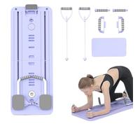 Pilates Reformer Machine, 5 In1 Multifunctional Abdominal Board with LED Counter, Automatic Rebound Roller, Board Full-Body Workout Trainer, for Home & Core Multifunctional Pilates B