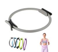 Pilates Ring Fitness Trainer, Pilates Ring Magic with Double Padded Handles, for Toning Arms, Legs Men and Women (Grey)