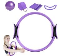 Pilates Ring Set, Pilates Ring For Women - Bandes De Résistance À Anneaux De Balle De Yoga,5x Accessoires De Gymnase À Domicile, Équipes De Yoga D'équipement D'entraînement Pour L'étirement Et La