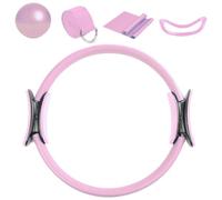 Pilates Ring Set, Pilates Ring for Women, Bandes de résistance à anneaux de balle de yoga, Équipement d'entraînement 5x, accessoires de gymnase à domicile, bandes de yoga à ceinture étirée pour femmes