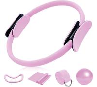 Pilates Rings For Women 5 Pack Includes Pilates Ring,Yoga Ball,Tightening Strap,Yoga Ring,Yoga Ring,Pilates Set For Home Or
