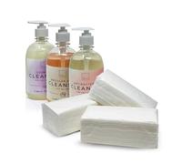 PILBELLES Pack de Essuie-Mains Papier Pliè en Z lot de 3000 unités + Savon Liquide Mains 500 ml