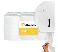 PILBELLES Papier Toilette Mini Jumbo 2 Plis | 18 Rouleaux Papier Toilette Pour Distributeur