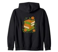 Pile à Livres Florale Vintage, Style de Lecture d'automne, rétro et Confortable Sweat à Capuche