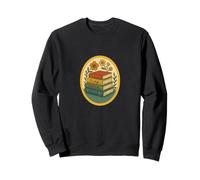 Pile à Livres Florale Vintage, Style de Lecture d'automne, rétro et Confortable Sweatshirt