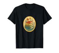 Pile à Livres Florale Vintage, Style de Lecture d'automne, rétro et Confortable T-Shirt