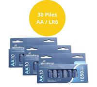 Pile AA - Lot de 30 Piles AA LR6 Mediarange - 3 Boites de 10 Piles AA LR06