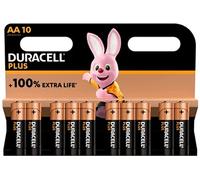 10 Piles Alcalines AA / LR6 Duracell Plus