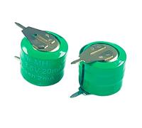 Pile ACCUS 20Mah 3.6V Ni-MH 2mA Rechargeable avec PÂTE Broche A SOUDER (1806)