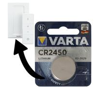 Pile adaptée à l'interrupteur variateur Philips HUE 1x Varta CR2450 Pile lithium IEC CR 2450