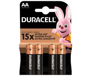 Pile alcaline 1,5 V LR6/AA - 4 pcs. Duracell