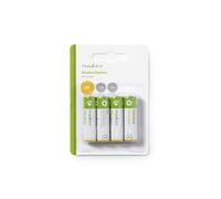 nedis pile alcaline aa 1.5 v 4 pièces blister