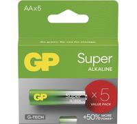 Pile alcaline AA / LR6 GP Super Alkaline G-TECH - 5 pièces