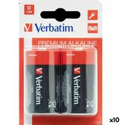 Pile alcaline au manganèse Verbatim LR20 1,5 V (10 pièces)