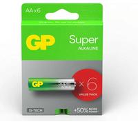 Pile alcaline GP SUPER LR6 AA, 4+2 pièces en pack 1,5V GP-BA-15A21-SBV6