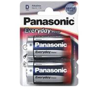 Pile Alcaline Panasonic LR20 D EVERYDAY - blister de 2