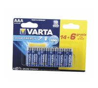 Pile alcaline Varta Long-life Power AAA - LR03 - Pack de 20