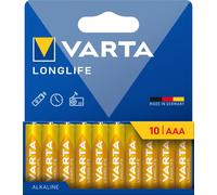 Pile alcaline VARTA "LONGLIFE" Micro AAA 10 pièces