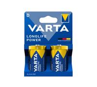 Pile Alcaline Varta LR20 1.5V - Blister de 2 unités - Dimensions du packaging 90x35x120mm - Durée de vie 10 ans - Fabriquée en Allemagne - Réf. 04920-121-422