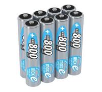 ANSMANN Piles rechargeables NiMH 800 mAh 1,2V (lot de 8) - Piles AAA HR03 sans effet mémoire ni risque de surcharge - Accumulateurs NiMH pour télécommande, souris sans fil, etc.