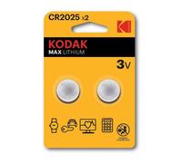 Pile au lithium Kodak Max Ultra Cr2025 2 unités Argent Argent One Size