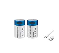 Pile au Lithium Rechargeable CR2 3,7 V 600 mAh, Charge Rapide USB, Compatible avec Les appareils Photo GPS et Les dispositifs médicaux.(2pcs)