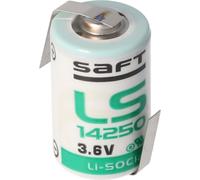 Pile au lithium SAFT LS14250CNR, taille 1/2 AA, cosses à souder en forme de Z