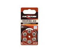 Ansmann Piles auditives 312 1,4V P312 ZL3 PR41 – pour aides auditives – Marron (lot de 1)